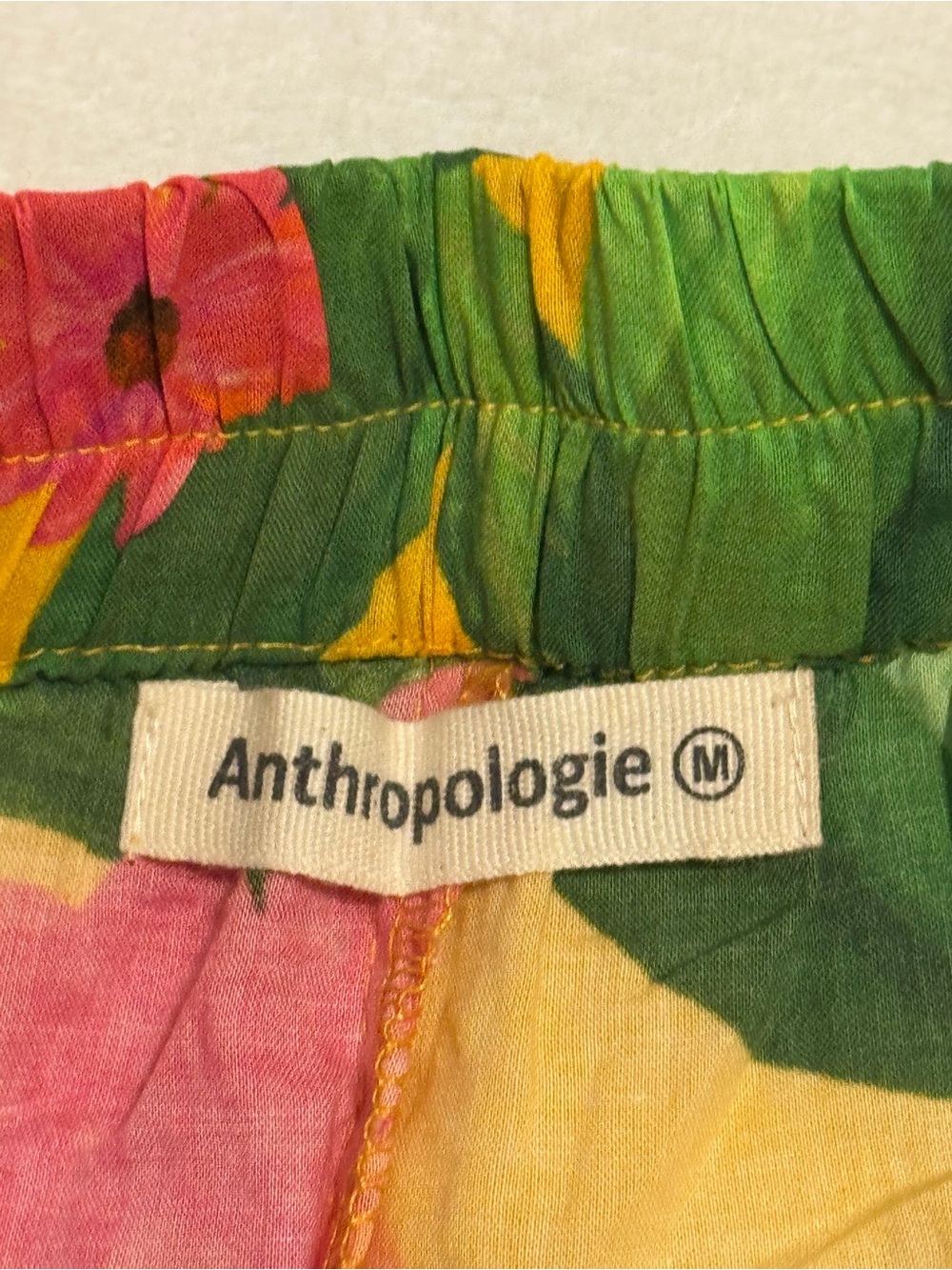 NEW Farm Rio x Anthropologie Women’s Yellow Floral Lightweight Pants Size M - Picture 4 of 6